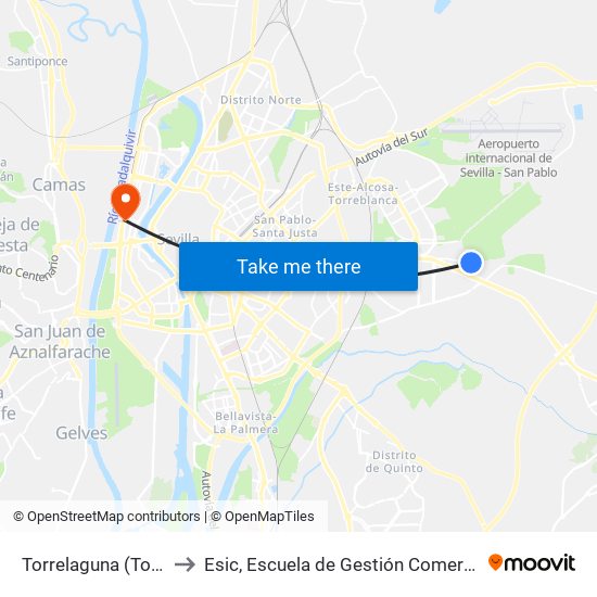 Torrelaguna (Torremejia) to Esic, Escuela de Gestión Comercial y Marketing map