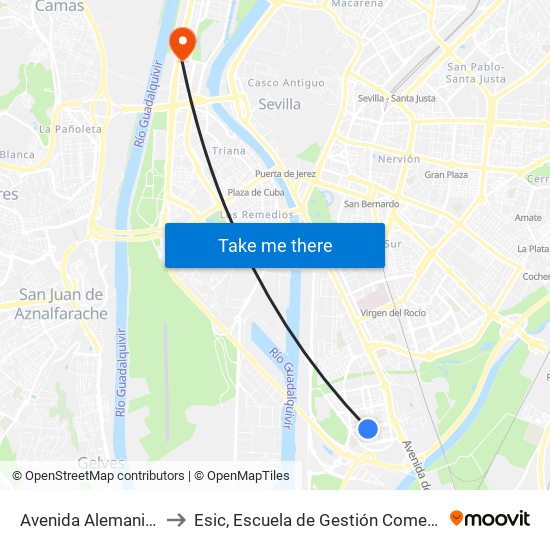 Avenida Alemania (Suecia) to Esic, Escuela de Gestión Comercial y Marketing map