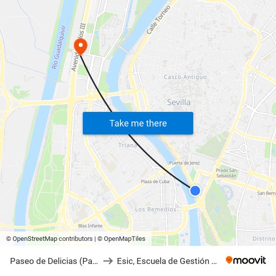 Paseo de Delicias (Pabellón de Uruguay) to Esic, Escuela de Gestión Comercial y Marketing map