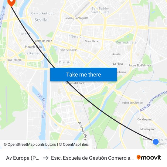 Av Europa (Parque) to Esic, Escuela de Gestión Comercial y Marketing map
