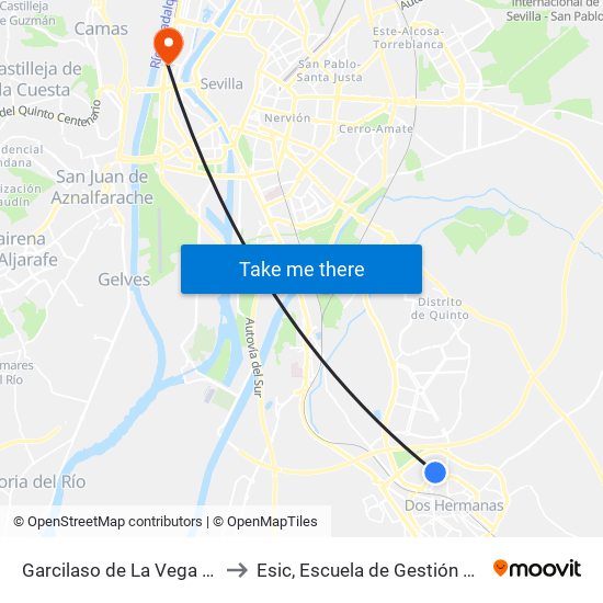 Garcilaso de La Vega (Cruce Los Potros) to Esic, Escuela de Gestión Comercial y Marketing map