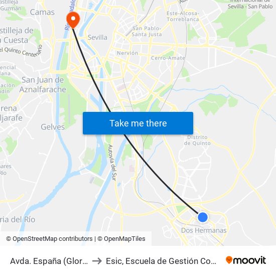 Avda. España (Glorieta La Rioja) to Esic, Escuela de Gestión Comercial y Marketing map