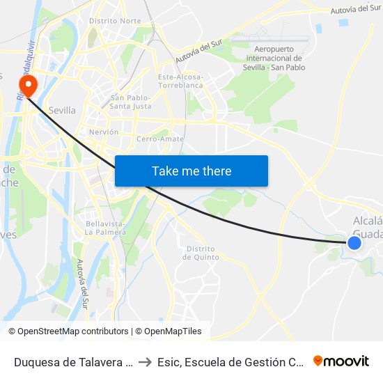 Duquesa de Talavera (Supermercado) to Esic, Escuela de Gestión Comercial y Marketing map