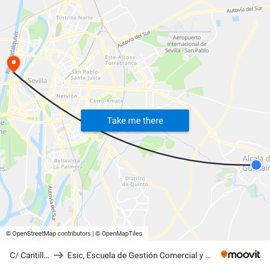 C/ Cantillana to Esic, Escuela de Gestión Comercial y Marketing map