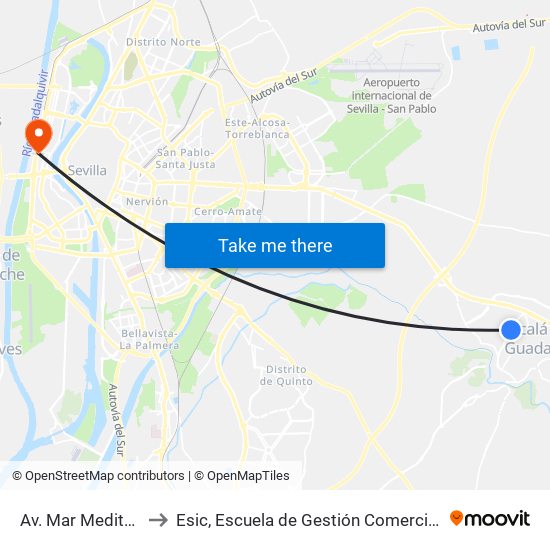 Av. Mar Mediterráneo to Esic, Escuela de Gestión Comercial y Marketing map