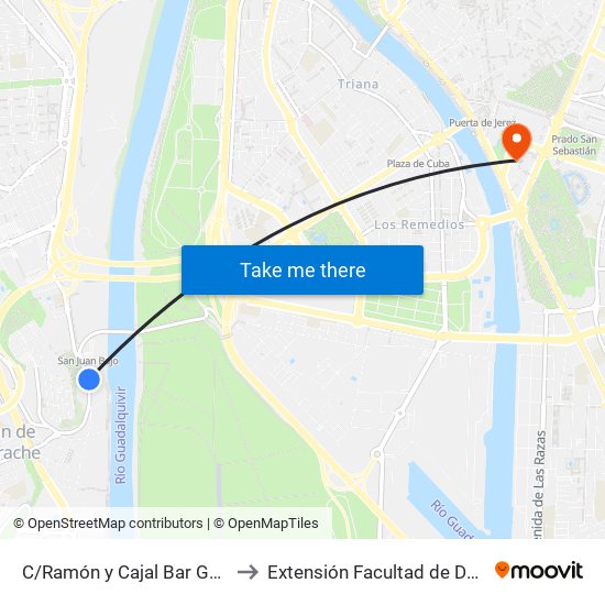 C/Ramón y Cajal Bar Geroma to Extensión Facultad de Derecho map
