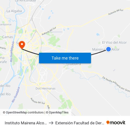 Instituto Mairena Alcor (V) to Extensión Facultad de Derecho map
