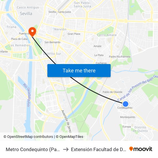 Metro Condequinto (Pasarela) to Extensión Facultad de Derecho map