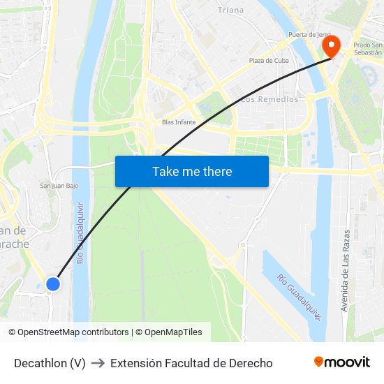 Decathlon (V) to Extensión Facultad de Derecho map