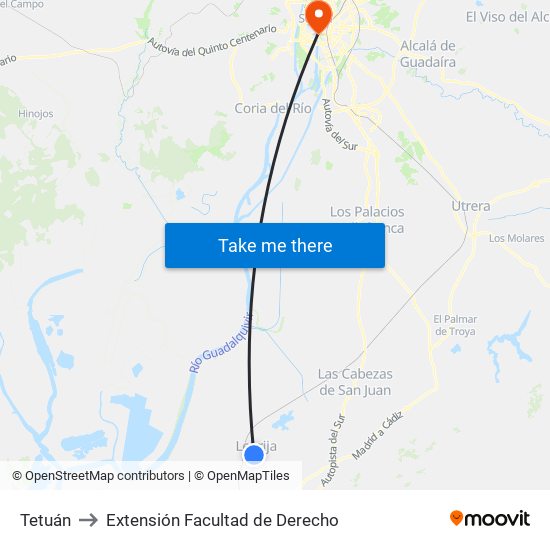 Tetuán to Extensión Facultad de Derecho map