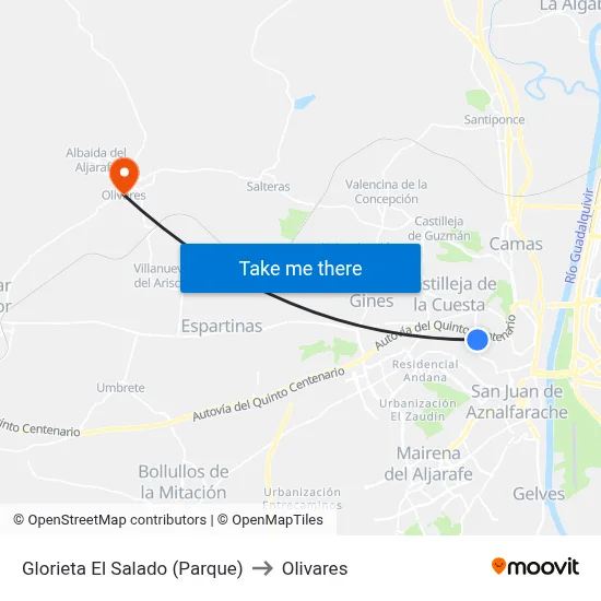 Glorieta El Salado (Parque) to Olivares map