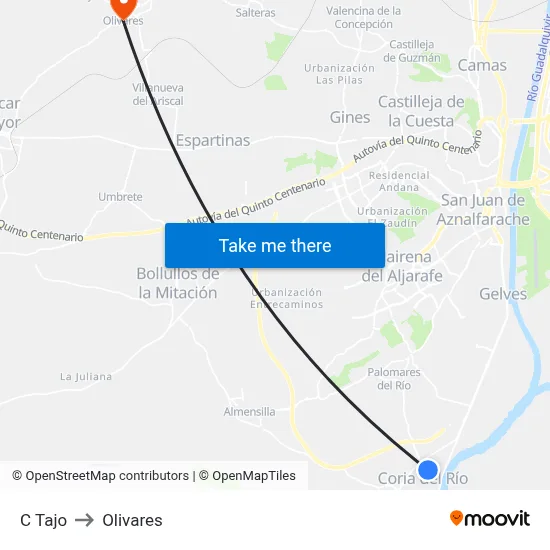 C Tajo to Olivares map