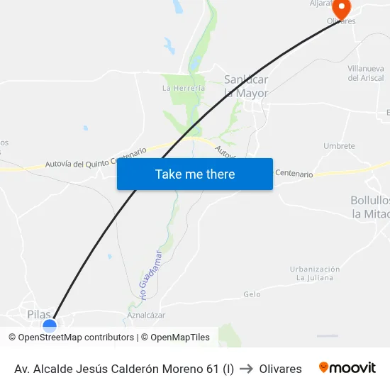 Av. Alcalde Jesús Calderón Moreno 61 (I) to Olivares map