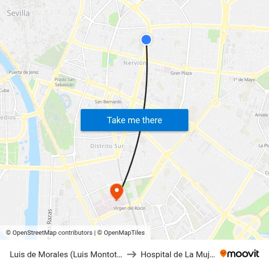 Luis de Morales (Luis Montoto) to Hospital de La Mujer map