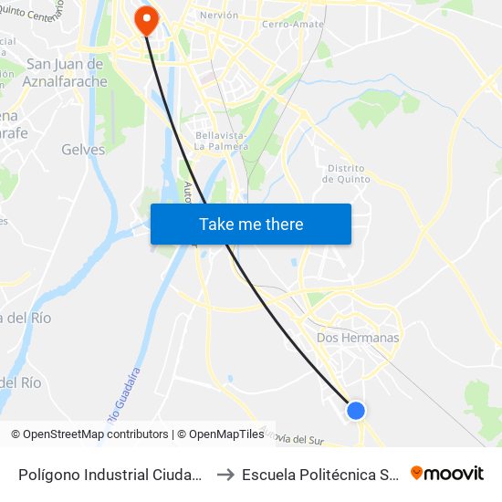 Polígono Industrial Ciudad Blanca to Escuela Politécnica Superior map