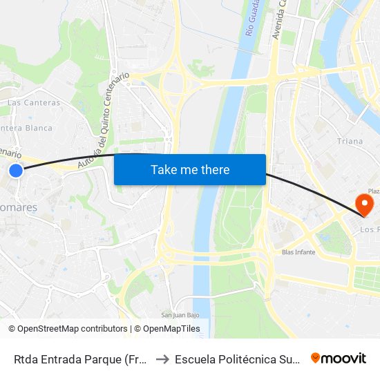 Rtda Entrada Parque (Frente)) to Escuela Politécnica Superior map