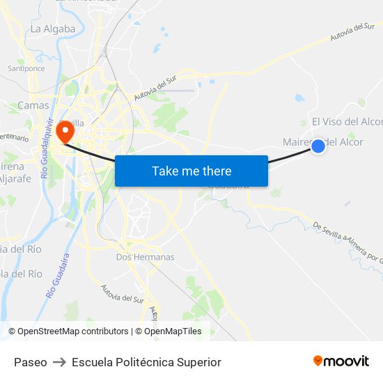 Paseo to Escuela Politécnica Superior map