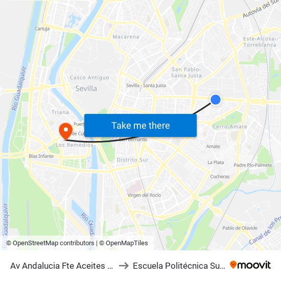 Av Andalucia Fte Aceites Guillen to Escuela Politécnica Superior map