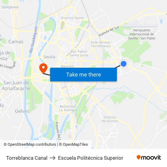 Torreblanca Canal to Escuela Politécnica Superior map