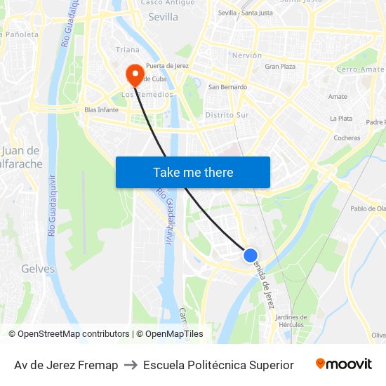 Av de Jerez Fremap to Escuela Politécnica Superior map