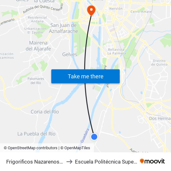 Frigorificos Nazarenos (V) to Escuela Politécnica Superior map