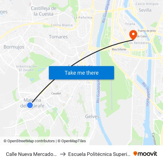 Calle Nueva Mercadona to Escuela Politécnica Superior map