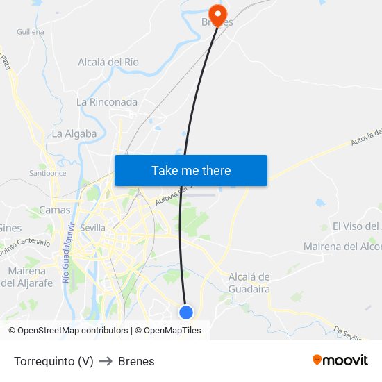 Torrequinto (V) to Brenes map