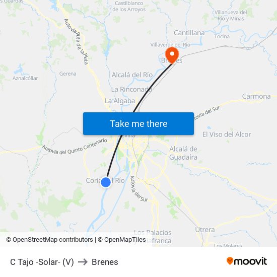 C Tajo -Solar- (V) to Brenes map