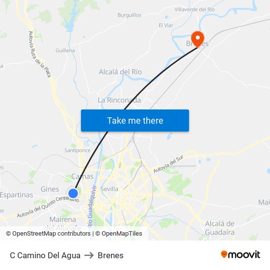 C Camino Del Agua to Brenes map