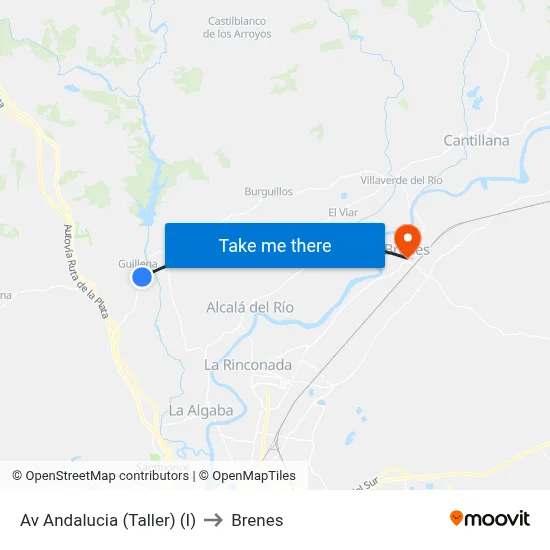 Av Andalucia (Taller) (I) to Brenes map