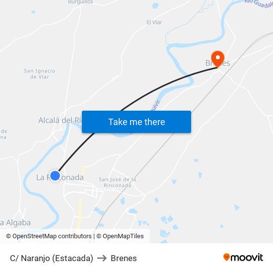 C/ Naranjo (Estacada) to Brenes map