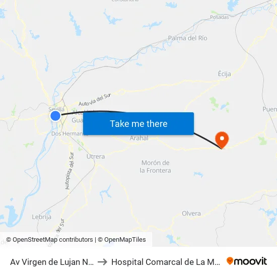 Av Virgen de Lujan Nº 48 to Hospital Comarcal de La Merced map