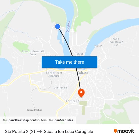 Stx Poarta 2 (2) to Scoala Ion Luca Caragiale map