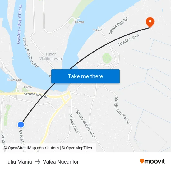 Iuliu Maniu to Valea Nucarilor map
