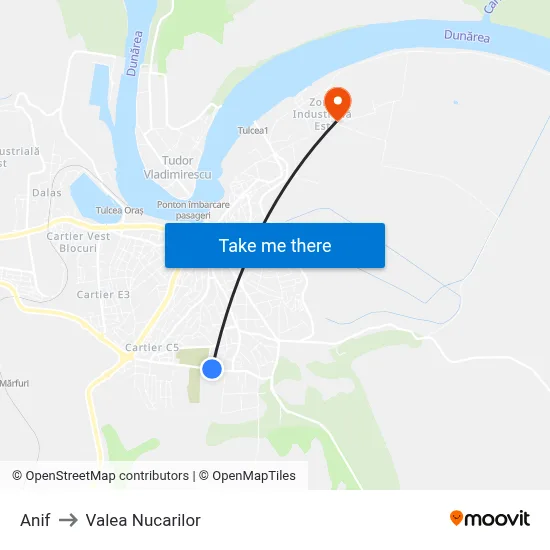 Anif to Valea Nucarilor map