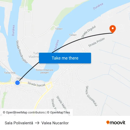 Sala Polivalentă to Valea Nucarilor map