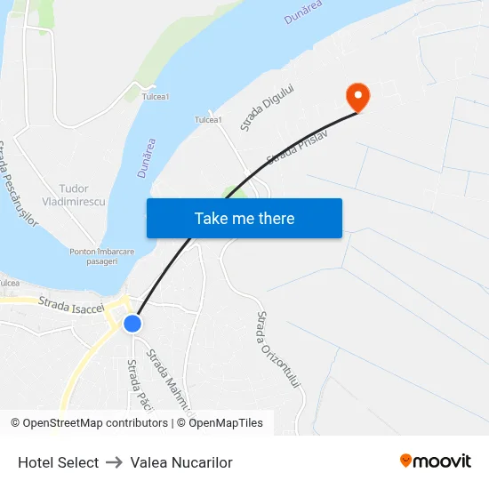 Hotel Select to Valea Nucarilor map