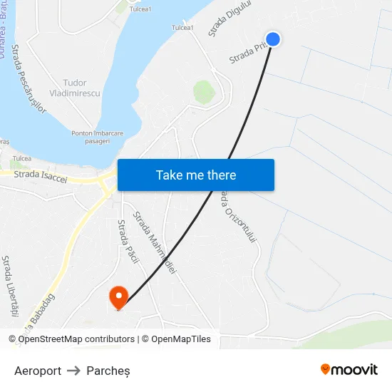 Aeroport to Parcheș map