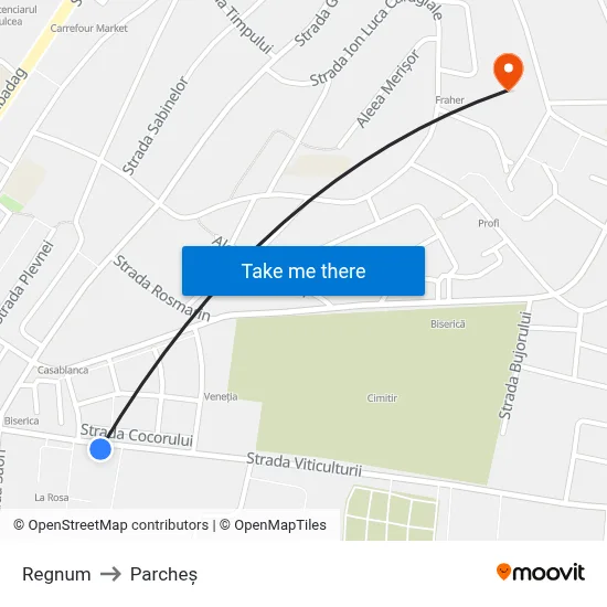 Regnum to Parcheș map