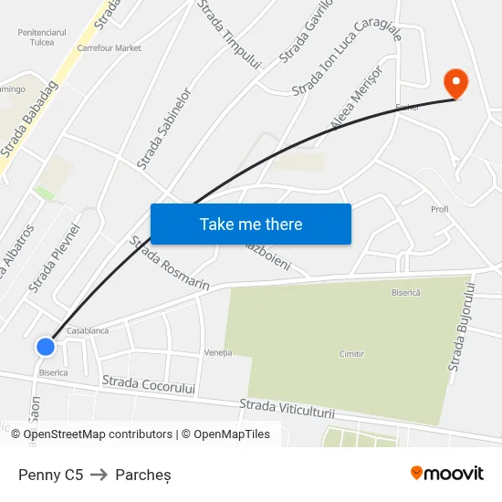 Penny C5 to Parcheș map