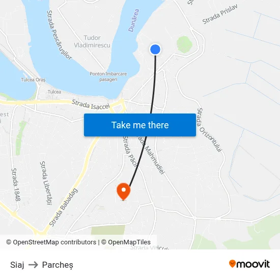 Siaj to Parcheș map