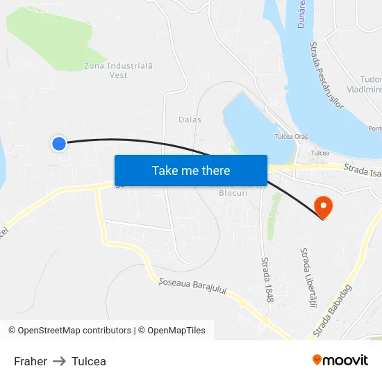 Fraher to Tulcea map