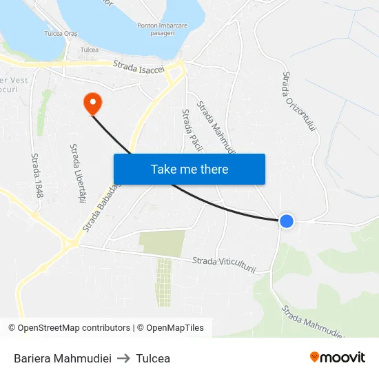 Bariera Mahmudiei to Tulcea map