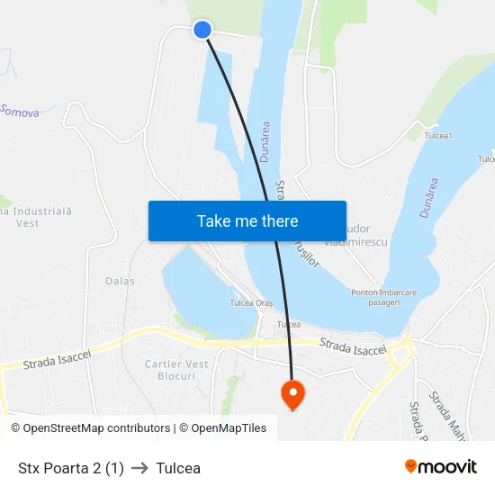 Șantier Naval Poarta 4 to Tulcea map