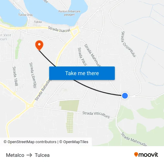 Metalco to Tulcea map