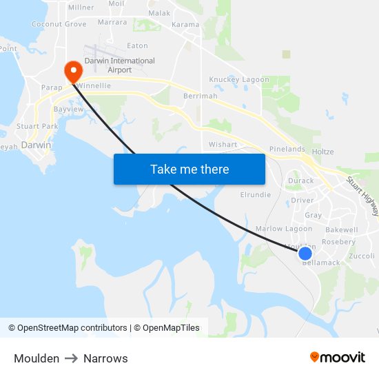 Moulden to Narrows map