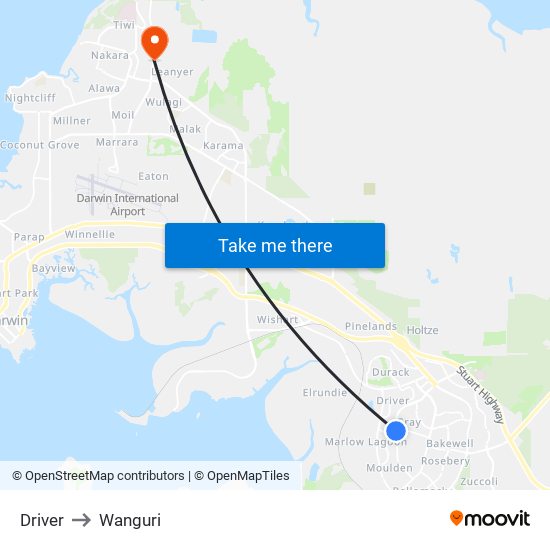 Driver to Wanguri map