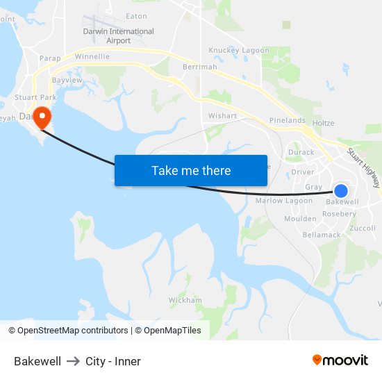 Bakewell to City - Inner map