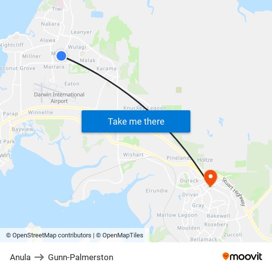 Anula to Gunn-Palmerston map