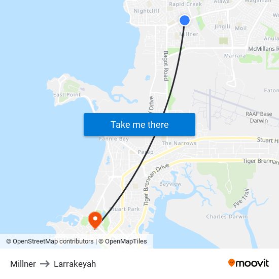 Millner to Larrakeyah map